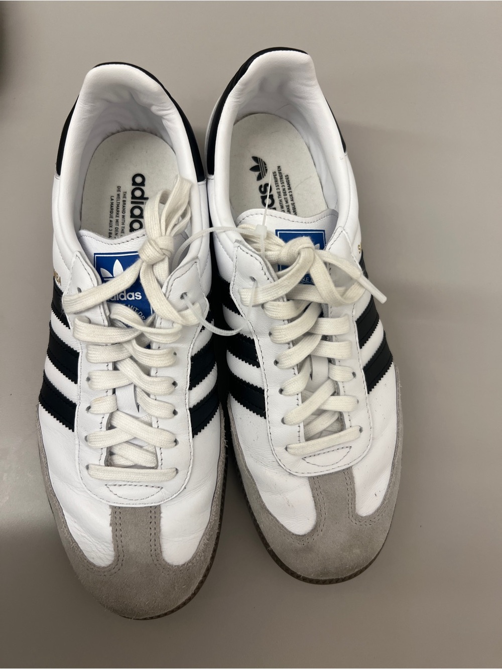 adidas White Black and Gray Low-Top Sneakers